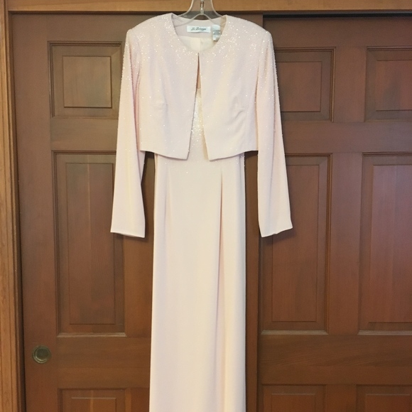 pale pink mother of the bride dress